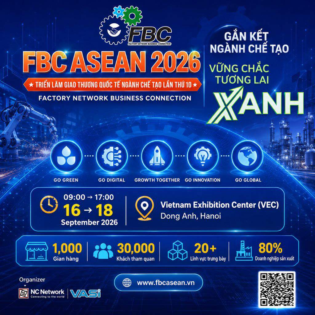 FBC ASEAN 2026 | Triển lãm ngành Chế tạo tại VEC Hà Nội